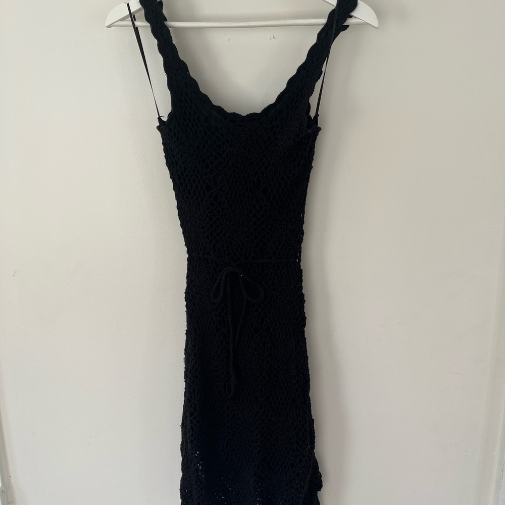 Guess Black Crochet Dress